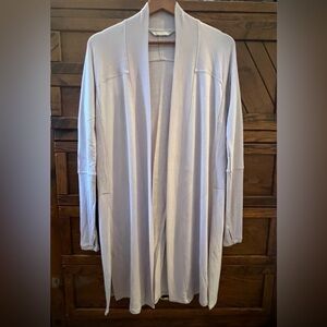 Athleta Long Open Front Oversized Soft Lilac Cardigan size XXS